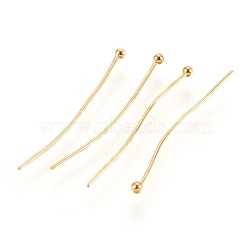 Jewelry Findings, Brass Ball Head Pins, Golden, 0.5x20mm, 24 Gauge, Head: 1.5mm(J0CNG015)