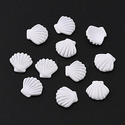 Alloy Cabochons, Nail Art Decoration Accessories, Shell Shapes, White, 7x7x1mm(MRMJ-WH0064-47B)