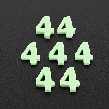 Handmade Polymer Clay Cabochons, Num.4, Light Green, 9~11x4.5~7.5x1~3mm, about 9000pcs/1000g