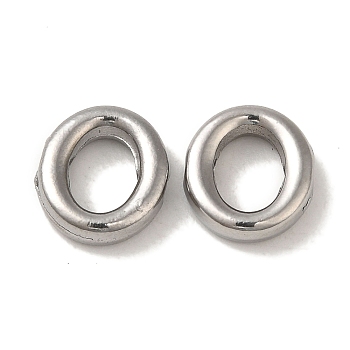 Non-Tarnish 304 Stainless Steel Beads, Oval, Stainless Steel Color, 11x10x3mm, Hole: 1.2mm