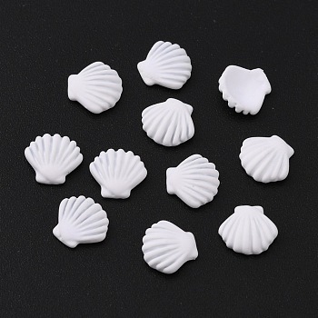 Alloy Cabochons, Nail Art Decoration Accessories, Shell Shapes, White, 7x7x1mm