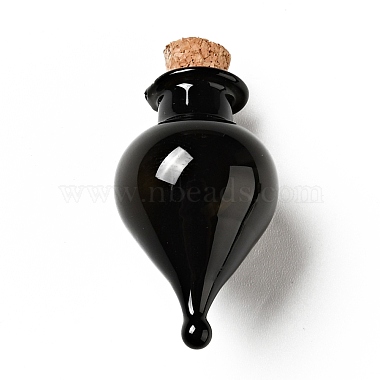 Black Bottle Glass Beads Containers