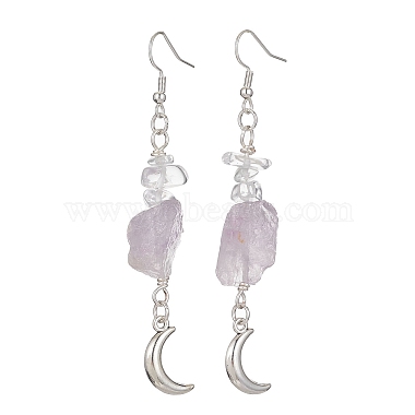 Natural Mixed Gemstone Chips Dangle Earrings(EJEW-JE05433)-3