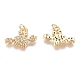 Brass Micro Pave Cubic Zirconia Pendants(ZIRC-G168-21G)-2