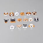 Polyester Computerized Embroidery Cloth Iron on/Sew on Patches, Costume Accessories, Appliques, Dog, Mixed Color, 25.5~33x29~43x2mm, 16pcs/set(DIY-CJC0004-03)