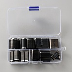 Steel Cutting Template Set , with Plastic Box, Black, 128x68x22mm, 24pcs/set(DIY-WH20050-28B)