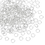 220Pcs 925 Sterling Silver Open Jump Rings, Saw Cut Round, Silver, 22 Gauge, 4x0.6mm, Inner Diameter: 2.5mm(STER-PH0001-49)