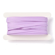 Polyester Grosgrain Ribbon,  for DIY Handmade Craft, Gift Decoration, Lilac, 1/4 inch(5mm), about 10.93 yards (10m)/card(OCOR-I011-A07)