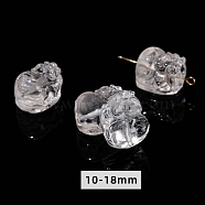 Natural Quartz Crystal Carved Beads, DIY Jewelry Accessories, Pi Xiu, 10~18mm(PW-WG47223-12)