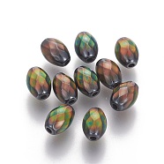 Non-magnetic Synthetic Hematite Beads, Oval, Mirage Changing Color Mood Beads, 7.7x5.5mm, Hole: 1.2mm(G-L506-01A)