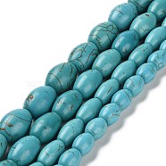 Synthetic Howlite Beads Strands, Dyed, Rice, 10~17x8~12mm, Hole: 1.2mm, about 274pcs/500g(TURQ-F018-02)