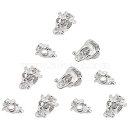 Unicraftale 10Pcs 304 Stainless Steel European Beads, Large Hole Beads, Skull, Stainless Steel Color, 14.5x10.5x10.5mm, Hole: 4mm(STAS-UN0028-22)