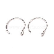 316 Stainless Steel Hoop Nose Rings, Piercing Body Jewelry for Men Women, Stainless Steel Color, 20 Gauge, 12x11.5x0.8mm, Pin: 0.8mm, Hole: 2x2.5mm(AJEW-G037-01C-P)