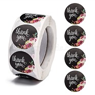 1 Inch Thank You Roll Stickers, Self-Adhesive Paper Gift Tag Stickers, for Party, Decorative Presents, Word, 24.5mm, 500pcs/roll(DIY-E023-07M)