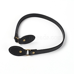 PU Leather Shoulder Strap, for Bag Straps Replacement Accessories, Black, 67x2x0.35cm, Hole: 1.8mm and 2.5mm(FIND-WH0077-34C)