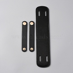 Imitation Leather Bag Handle Wraps, Pressure Relieving Should Pads, for Bag Replacement Accessories, Oval, Black, 23x4.8x0.3cm(FIND-WH0126-223B)