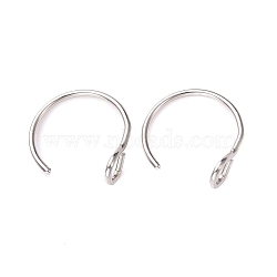 316 Stainless Steel Hoop Nose Rings, Piercing Body Jewelry for Men Women, Stainless Steel Color, 20 Gauge, 12x11.5x0.8mm, Pin: 0.8mm, Hole: 2x2.5mm(AJEW-G037-01C-P)
