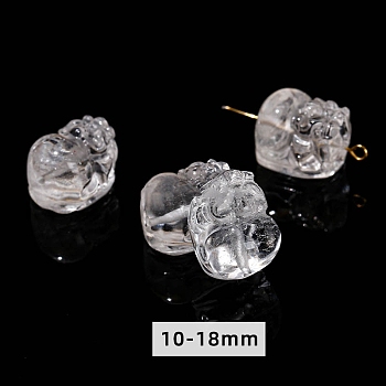 Natural Quartz Crystal Carved Beads, DIY Jewelry Accessories, Pi Xiu, 10~18mm