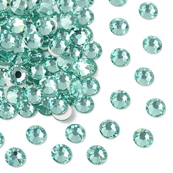 Preciosa&reg MAXIMA Crystal No Hotfix Flatback Stones, Czech Crystal, Dura Foiling, Round(438 11 615 Chaton Rose), 50005 Caribbean Sea, SS12(3~3.2mm)