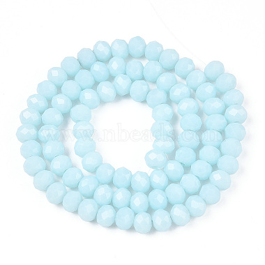 Opaque Solid Color Imitation Jade Glass Beads Strands(EGLA-A044-P1mm-D06)-2