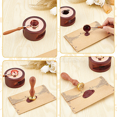 Brass Wax Seal Stamps with Rosewood Handle(AJEW-WH0412-0046)-3