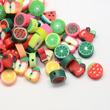 10mm Mixed Color Fruit Polymer Clay Beads