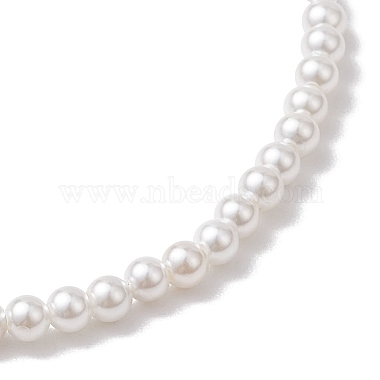 Rond Natural Shell Pearl Beaded Stretch Bracelets for Women(BJEW-JB11038)-4