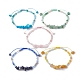 Bracelets tressés en perles de pierres précieuses naturelles et synthétiques pour femmes(BJEW-JB09992)-1