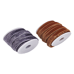 20 Yards 2 Colors Single Face Velvet Ribbons, Garment Accessories, Mixed Color, 3/8 inch(9.5~10mm), 10 yards/color(OCOR-LP0001-08)
