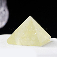 Natural Citrine Energy Generators, Pyramid Reiki Stone for Home Office Desk Decoration, 28~32x28~32x28~32mm(G-PW0007-079C)
