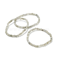 Natural Labradorite Beaded Stretch Bracelets, Round, Beads: 4~5mm, Inner Diameter: 2-1/4 inch(5.65cm)(BJEW-D446-A-42)