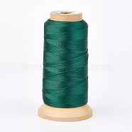 Polyester Thread, for Custom Woven Jewelry Making, Dark Green, 0.5mm, about 480m/roll(NWIR-K023-0.5mm-08)