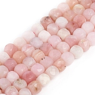 Natural Pink Opal Beads Strands, Faceted, Cube, 4~5x4~5x4~5mm, Hole: 0.7mm, about 72~76pcs/strand, 15.55 inch(39.5cm)(G-E560-A05-4mm)