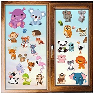8 Sheets 8 Styles Animal PVC Waterproof Wall Stickers, Self-Adhesive Decals, for Window or Stairway Home Decoration, Rectangle, Mixed Shapes, 200x145mm, about 1 sheets/style(DIY-WH0345-092)