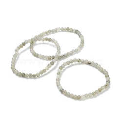 Natural Labradorite Beaded Stretch Bracelets, Round, Beads: 4~5mm, Inner Diameter: 2-1/4 inch(5.65cm)(BJEW-D446-A-42)