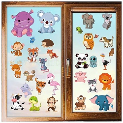 8 Sheets 8 Styles Animal PVC Waterproof Wall Stickers, Self-Adhesive Decals, for Window or Stairway Home Decoration, Rectangle, Mixed Shapes, 200x145mm, about 1 sheets/style(DIY-WH0345-092)