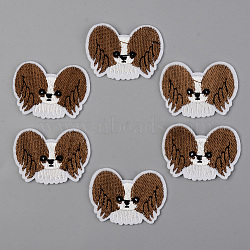 Computerized Embroidery Cloth Iron on/Sew on Patches, Appliques, Costume Accessories, Dog, Camel, 32x43.5x1.5mm(DIY-S040-075)