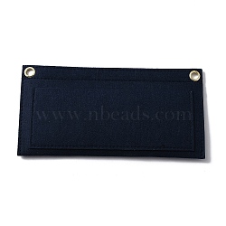 Wool Felt Purse Organizer Insert, with Iron Grommets, Mini Handbag Shaper Premium Felt, Bag Accessories, Rectangle, Black, 25x12.5x0.7cm, Hole: 10mm(FIND-WH0111-161C-02)