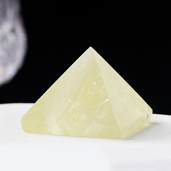 Natural Citrine Energy Generators, Pyramid Reiki Stone for Home Office Desk Decoration, 28~32x28~32x28~32mm