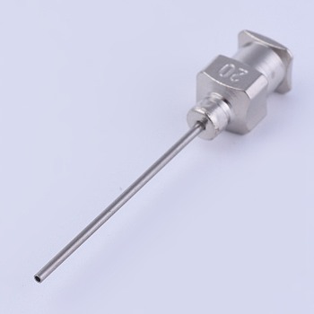 Stainless Steel Fluid Precision Blunt Needle Dispense Tips, Stainless Steel Color, 36.5x6mm, Inner Diameter: 4mm, Pin: 0.9mm