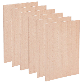 Rectangle Wood Board, DIY Craft, BurlyWood, 152x103x2.5mm