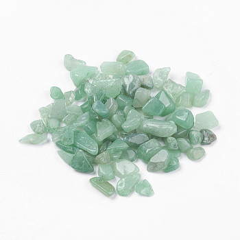 Natural Green Aventurine Beads, Tumbled Stone, No Hole/Undrilled, Chips, 5~8x2~5mm, about 50g/bag
