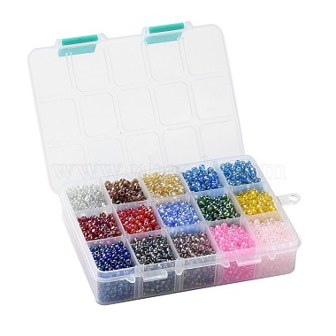 375g 15 colores cuentas de semillas de vidrio(SEED-JP0004-05-4mm)-6