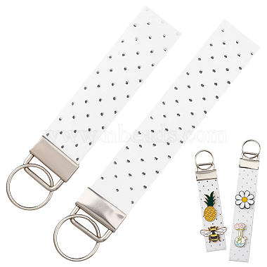 2Pcs Felt Badge Holders Keychain Clasps(FIND-CP0004-06A)-1