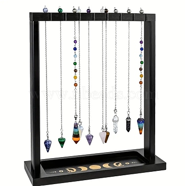 Wooden Dowsing Pendulums Pendant Display Stands(PW-WG13473-01)-1