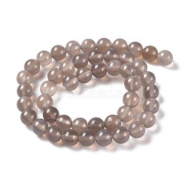 Natural Gray Agate Bead Strands(X-G-R193-12-8mm)-2
