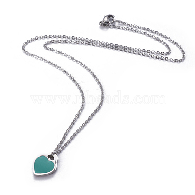 304 Stainless Steel Pendant Necklaces(NJEW-E141-33)-2