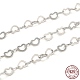 Rhodium Plated 925 Sterling Silver Flat Round Link Chains(STER-NH0001-27B-P)-1