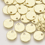 Alloy Charms, Flat Round, Light Gold, 10x1mm, Hole: 1.5mm(X-PALLOY-S121-179)