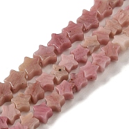Natural Rhodonite Beads Strands, Star, 4x4.5x2mm, Hole: 0.8mm, about 102pcs/strand, 15.35 inch(39cm)(G-G085-B34-01)